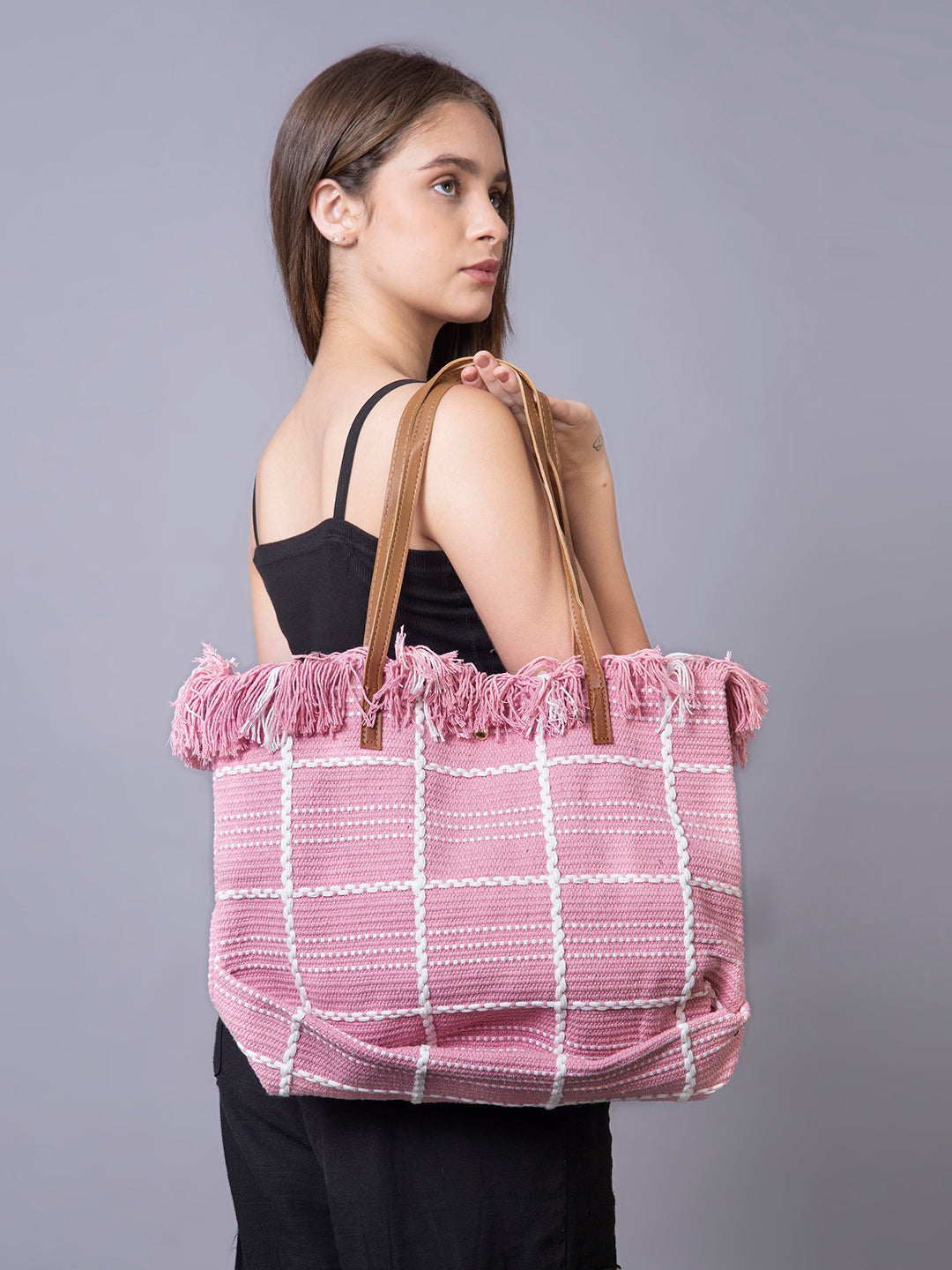 Filauri Fringed Cotton Tote Bag