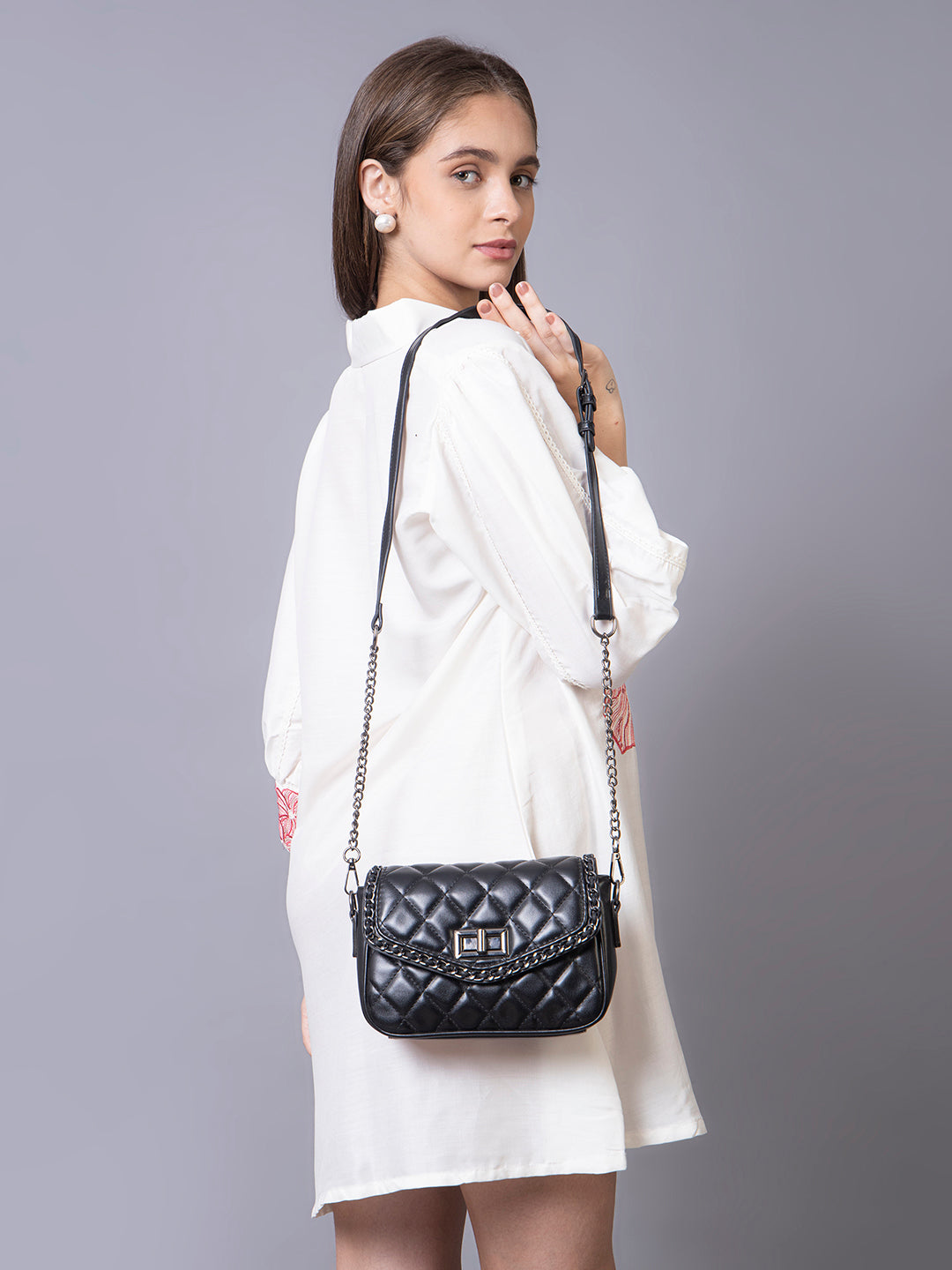 Filauri Quilted Chain Sling Bag