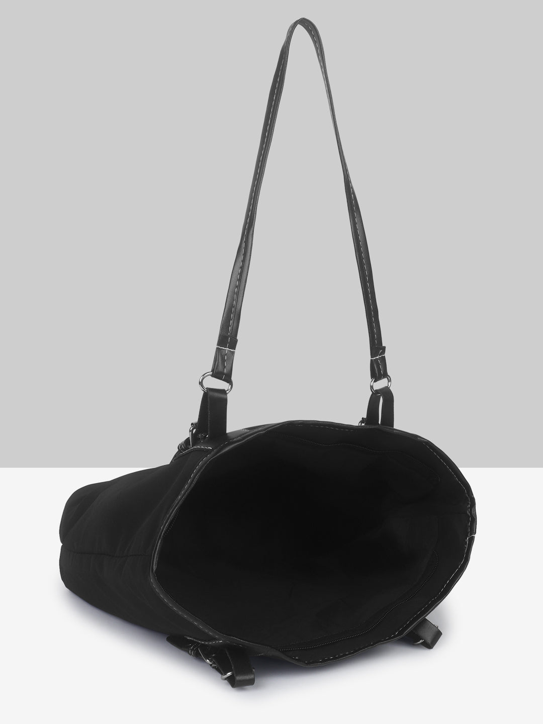 Nylon purses with leather handles online