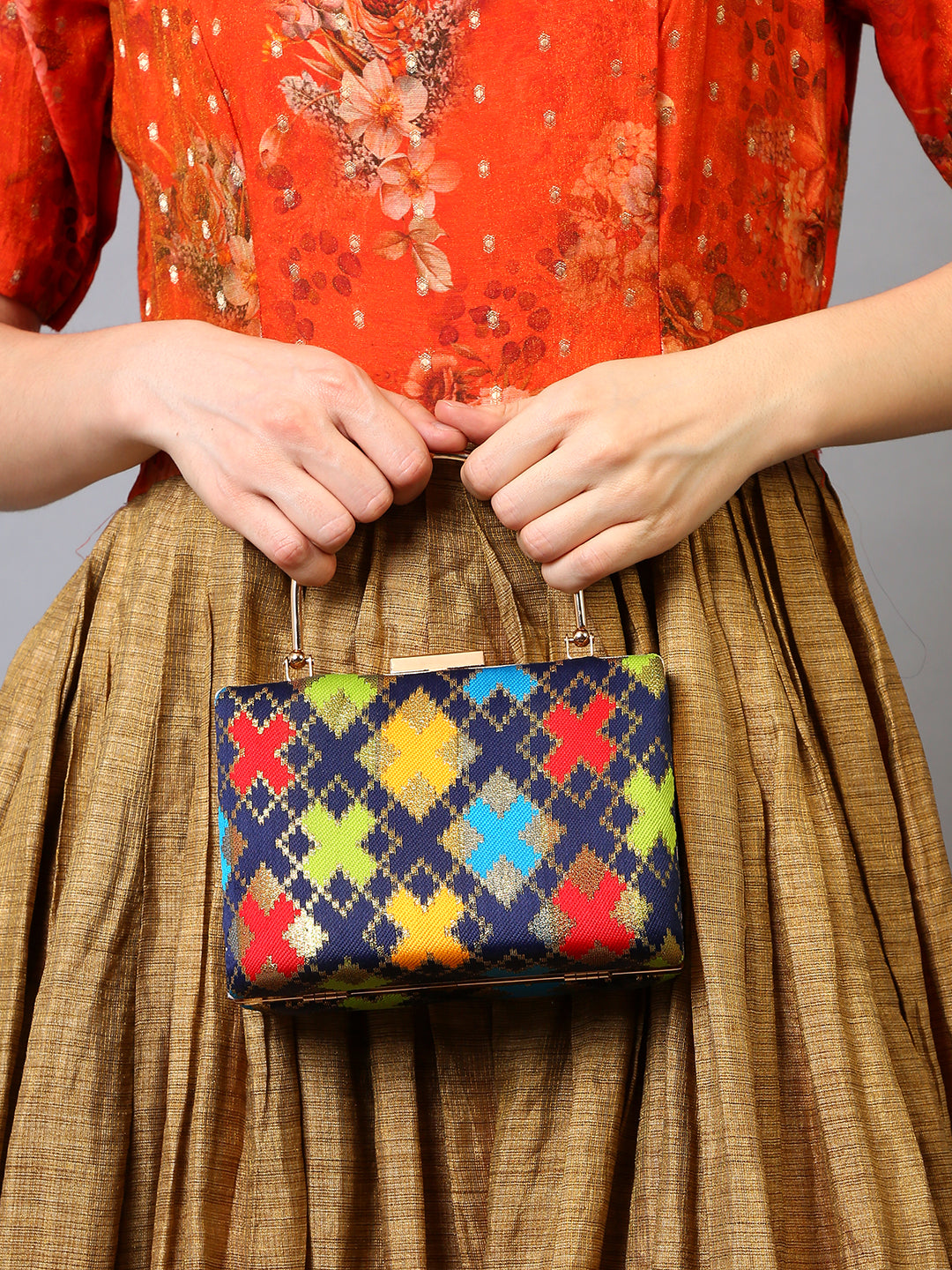 Filauri ColorBurst Embroidered Clutch