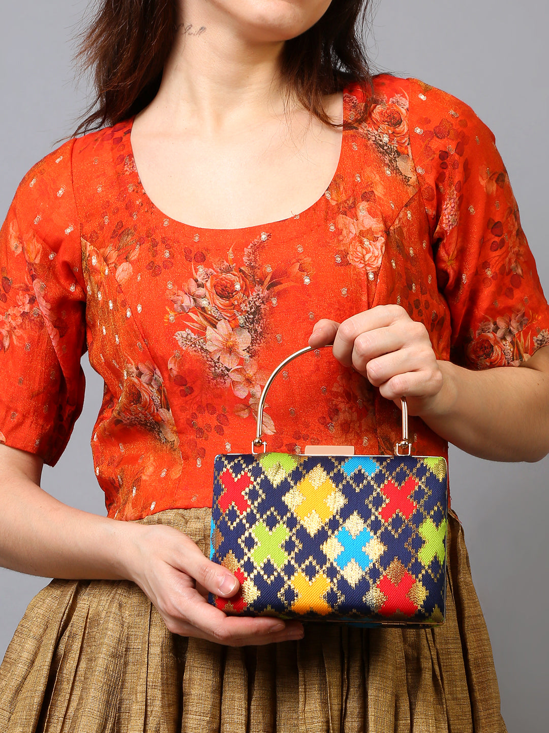 Filauri ColorBurst Embroidered Clutch