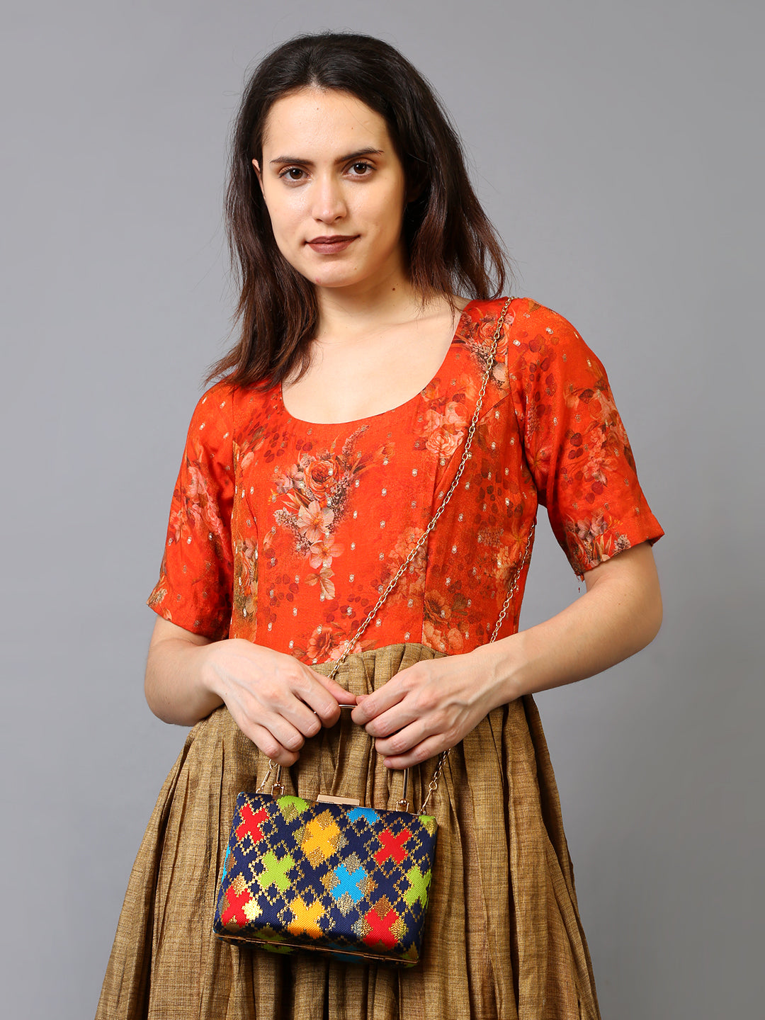 Filauri ColorBurst Embroidered Clutch