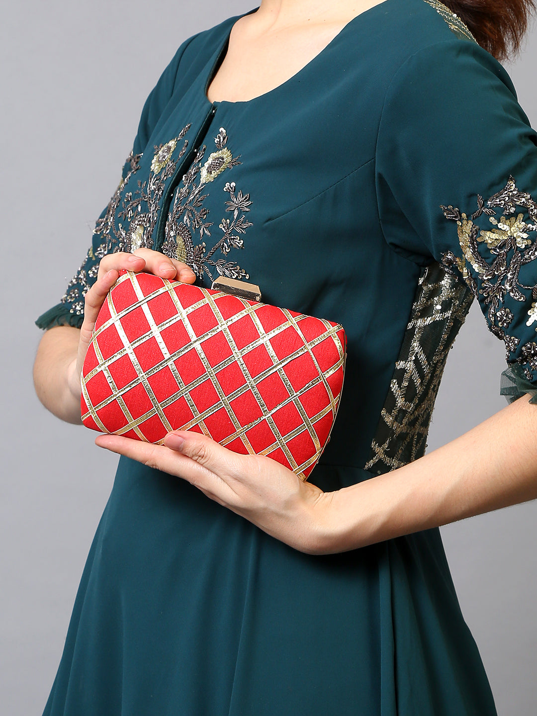 Filauri Cross Pattern Structured Sling Bag Red