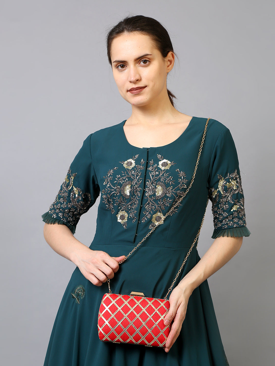 Filauri Cross Pattern Structured Sling Bag Red