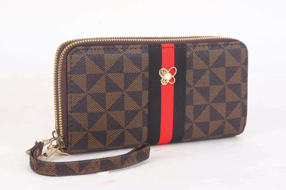 Filauri Filauri Elegant Dual-Zip Wallet with Patterned Design