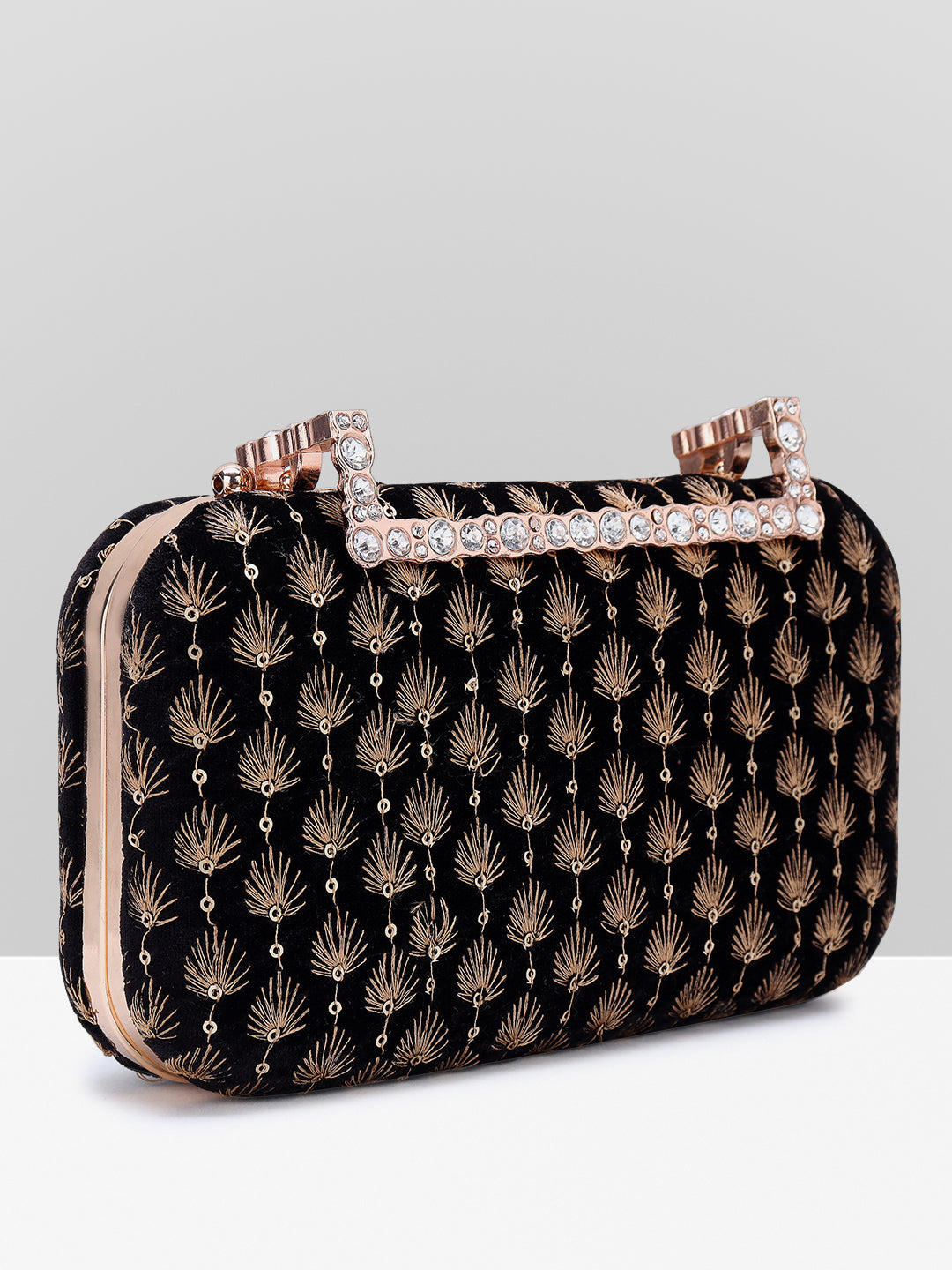 Filauri Velvet Opulence Embroidered Clutch