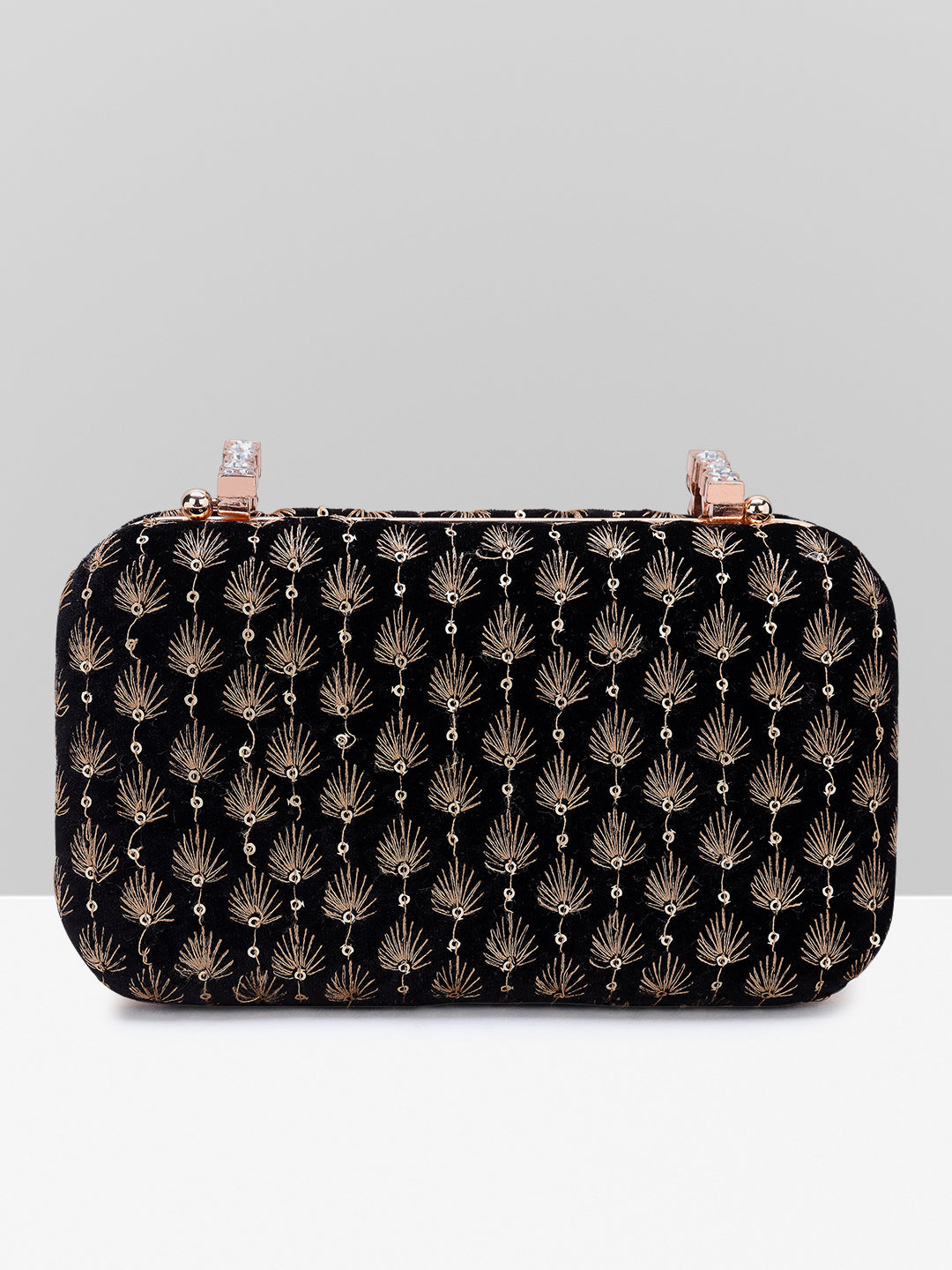 Filauri Velvet Opulence Embroidered Clutch