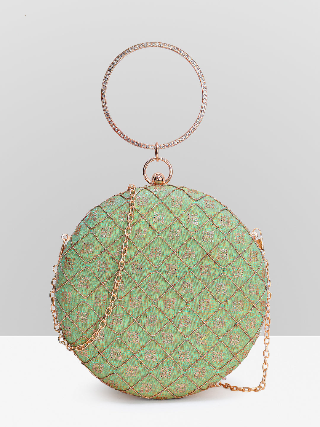 Filauri Enchanted Circle Embroidered Clutch