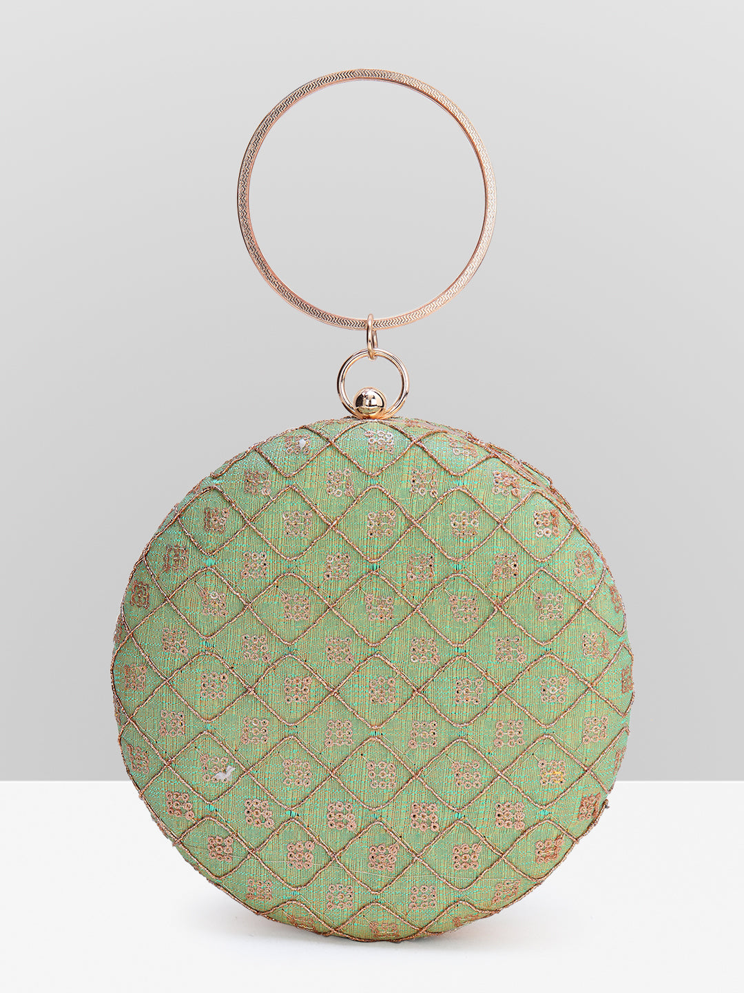 Filauri Enchanted Circle Embroidered Clutch