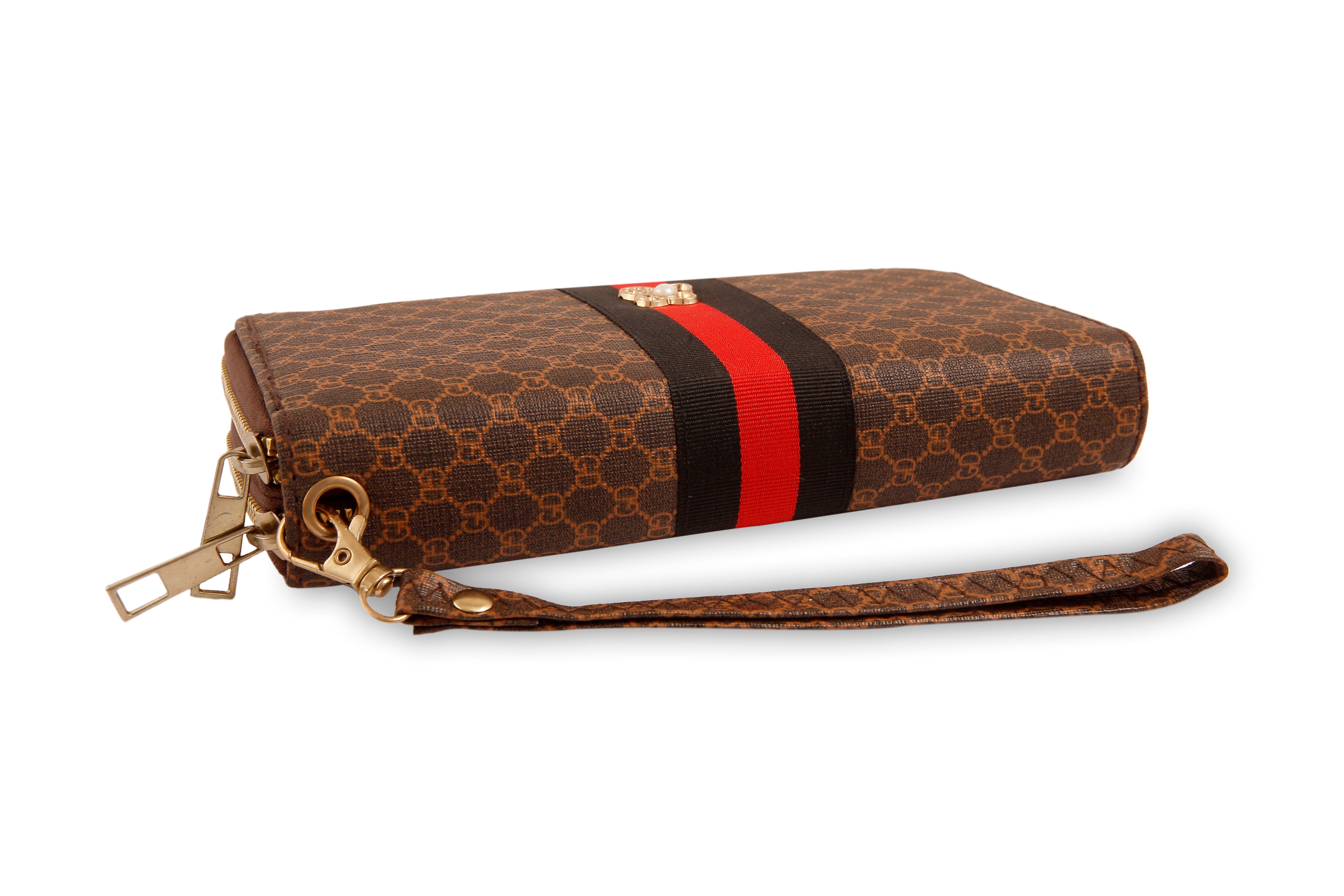 Designer Pattern Zip Closure Clutch For Women