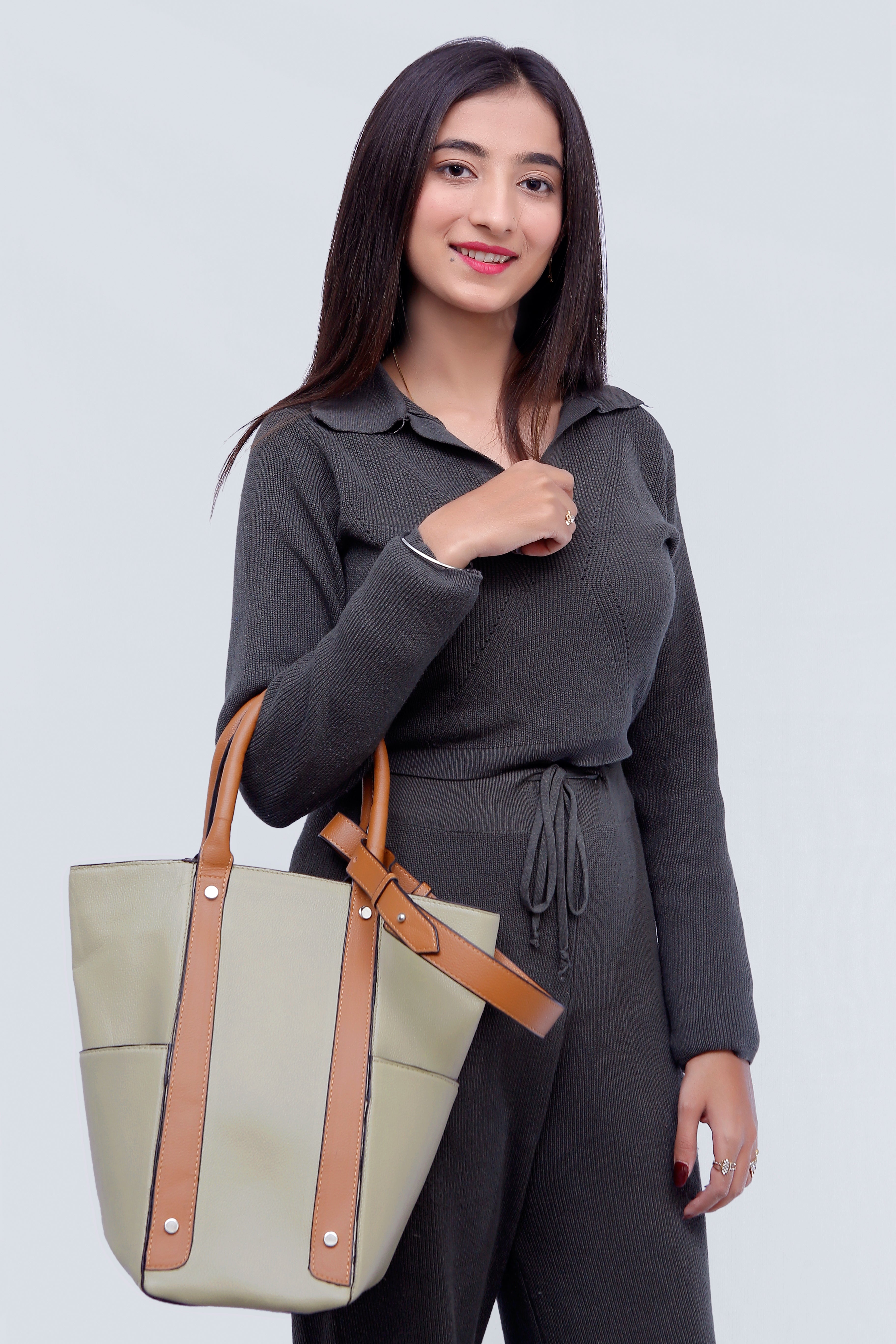 Filauri Women's Stylish Shoulder Bag, Canvas and Leather